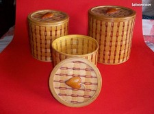 Boites de rangement et décoration en bambou tressé pour la cuisine Boîtes de rangement price