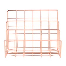 ÉTagèRe de Bureau de Bureau en Or Rose Bloc de Livre en MéTal à Trois Couch8479 Bureau étagère Unit price