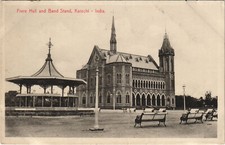 PC PAKISTAN, KARACHI, FRERE HALL AND BAND STAND, Vintage Postcard (b43257) Hall Stand price