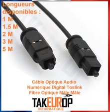 CABLE AUDIO OPTIQUE NUMERIQUE TOSLINK 1/2/3/5 metres SPDIF PR BOX HOME CINEMA TV Audio câble price