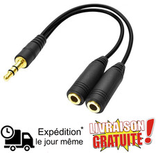Splitter Audio Jack Double Jack 3.5mm Mâle vers 2 Femelle Câble Audio Audio câble price