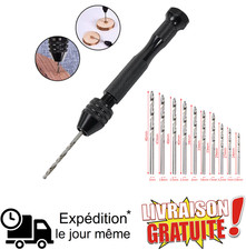 Kit Mini Perceuse à Main avec Micro Forets HSS Modélisme Bijoux Perceuses price