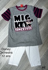 Disney Orchestra 12 ANS FILLE : T Shirt Mickey Et Legging Blanc En TBE Leggings fille price