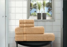 LOT DE 4 BALLES DE SERVIETTE LUXE EGYPTION 100 % COTON 550 G/M² SALLE DE BAIN VISAGE BAIN À MAIN Mains / Visage Towel price