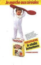 PUBLICITE ADVERTISING  1985  PHOSPHATINE petit déjeuner de bébé céréales & miel Petit-déjeuner Cereal price