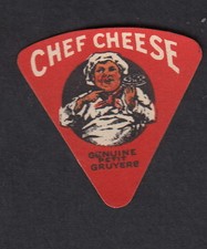 Ancienne petite étiquette fromage cheese label Suisse  BN11351 Chef Cheese Cheese price