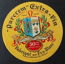 Etiquette fromage PURCREM Meuse cheese label 44 Cheese price
