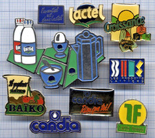 Lot Pin's lait milk puzzle LACTEL CANDIA JO Albertville CROISSANCE Lacto FRANCE Milk price
