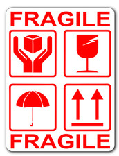 ETIQUETTES ADHESIVES FRAGILE EXPEDITION COLIS Résistante à l'eau 90x70mm Eau price