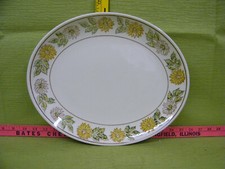 Vintage Yellow & White Wildflowers Serving Meat Tray Platter White Meat price
