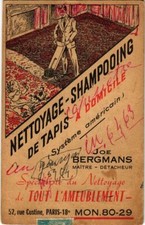 PC ADVERTISING, NETTOYAGE-SHAMPOOING DE TAPIS, VINTAGE POSTCARD (b9903) Carpet shampooing price