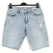Short homme TOMMY JEANS taille W30 bleu denim zip mouche coton léger délavé Short homme price