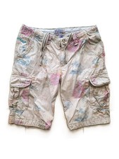 Bermuda Cargo vintage Kaporal 5 – Modèle M8 Salvador Écru & Fleurs – Taille 42 ( Short homme price