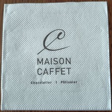 France Serviette en Papier Paper Napkin Maison Caffet Chocolatier Pâtissier Napkin price