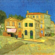 Serviettes en papier Van Gogh la maison jaune.Paper napkin Van Gogh yellow house Napkin price