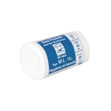 Sac poubelle 10 litres - rouleau de 50 sacs - blanc - « Hygiène et Beauté » Poubelle sacs price