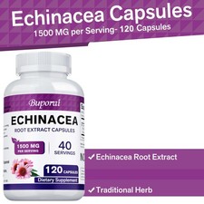 Echinacea Capsules 1500mg - Traditional Herbal Supplements- 120pcs Herbal Supplements price