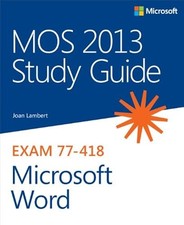 MOS 2013 Study Guide for Microsoft Word Psychologie Study Guides price