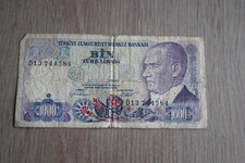 Billet  Turc  de  1000  BIN TÜRK LIRASI Turc price