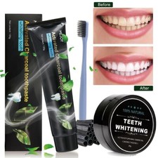 DENT BLANCHE  -DENTIFRICE - POUDRE 100% NATUREL CHARBON BLANCHIMENT DENTAIRE Toothpastes price