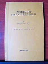 Achieving Life Fulfillment by Beveryly Earl Lett *Signed* - 1980 PB- Christian Religious Books price