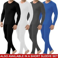 Mens Thermal Long Johns Haut T Shirt Pantalon Bas Sous Ensemble Complet Manche Thermal sous-vêtements price