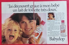 Publicité de Presse: BEBE Lait de toilette BABYDOP Couche Anti-Fuites LOTUS 1983 Bébé couche price