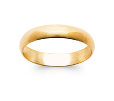 Bague Alliance Lisse 4MM Plaqué Or 18 Carats 750/000 Tailles CHOIX T48 à T76 Or bague price