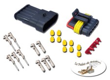Kit Connecteur électrique 12V étanche 5 voies - cosse - Auto Moto Bateau Quad Électrique moto price