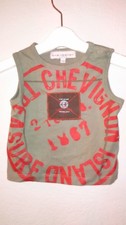 T.SHIRT BEBE GARCON KAKI & ROUGE " CHEVIGNON " TAILLE 3 MOIS IDEE CADEAU ! Bébé t-shirt price