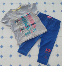 ENSEMBLE 2 PIECES  LEGGING ET T-SHIRT BEBE FILLE 6 MOIS NEUF PICK OUIC SKATE Bébé t-shirt price