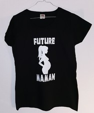 T-shirt Noir Future Maman Naissance Future Mère Cadeau Bébé Baby Mom Taille S Bébé t-shirt price