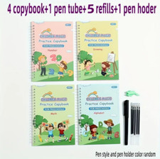 Lots de 4 Livres Educatifs Réutilisables avec Encre Magique pour Enfant. Préscolaire Educational et Teaching Books price