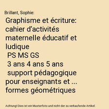 Graphisme et écriture: cahier d’activités maternelle éducatif et ludique | Préscolaire Educational et Teaching Books price