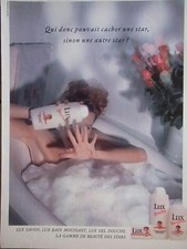 PUBLICITÉ 1990 LUX SAVON LUX BAIN MOUSSANT LUX GEL DOUCHE - ADVERTISING Douche Gels et Bath Foams price