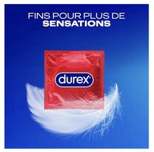 Durex FEELING EXTRA - Préservatifs Homme Fins & Extra Lubrifiés 56mm - LOT De 2 Préservatifs price