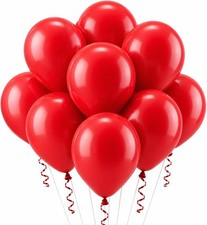 50 Ballons Ronds Rouge Éclatant 12" Décorations Fête Mariage Éco Bio Ballons price