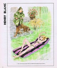 PUBLICITE ADVERTISING 045 1978 HENRY BLANC matelas pneumatique dans le jardin Matelas pneumatique price