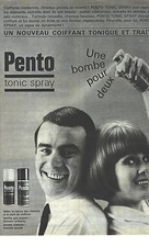 PUBLICITE ADVERTISING  1960  PENTO tonic spray coiffant en bombe Spray coiffant price