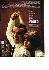 PUBLICITE ADVERTISING  1964    PENTO  tonic spray coiffant Spray coiffant price