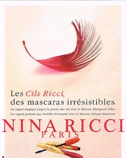 PUBLICITE ADVERTISING 025  1997  NINA RICCI  les mascaras Mascaras price