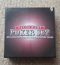 Jeu de société Casino Night Poker par Ginger Fox neuf jeu familial livre cartes jetons Okey ensembles price