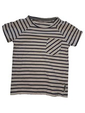 MINE T-Shirt Garçon Bleu Blanc Rayé Coton (EU 128) T-shirt garçon price