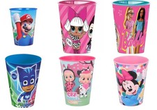 Destockage Gobelet Verre PVC enfant Minnie Barbie LOL Cry Babies PJ Masks Mario Masks price
