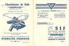 Publicité cyclisme bicyclette bicycle industrie vélo accessoires SIF 1949 Bicycle accessoires price