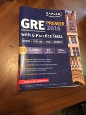 GRE Premier 2016 with 6 Practice Tests: Book + Online + DVD + Mobile by Kaplan YGS et LYS Books price