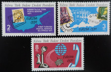CHYPRE TURC - R.T.C.N - EUROPA - HISTOIRE des POSTES N°61/63 NEUF ** LUXE MNH Turc histoire price