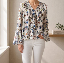 Blouse fleurie à volants ONLY – Taille M (38) Blouse price