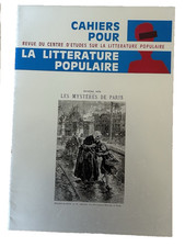 Cahiers pour la littérature populaire  1. 1983. LES MYSTERES DE PARIS. E. Süe Littérature populaire price