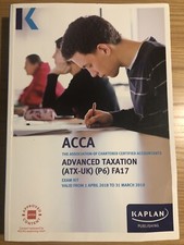 ACCA Advanced Taxation (ATX-UK) (P6) FA17 Exam Kit - Kaplan Publishing Accounting Finance Books price